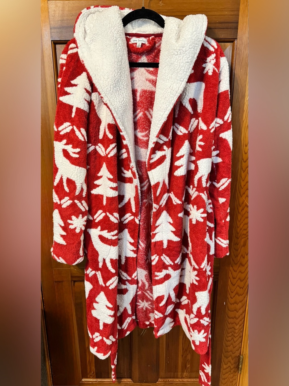 Vera Bradley Cozy Life Jacquard Robe Reindeer Intarsia